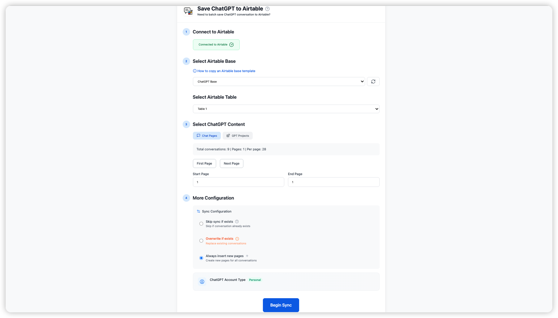 Batch save feature