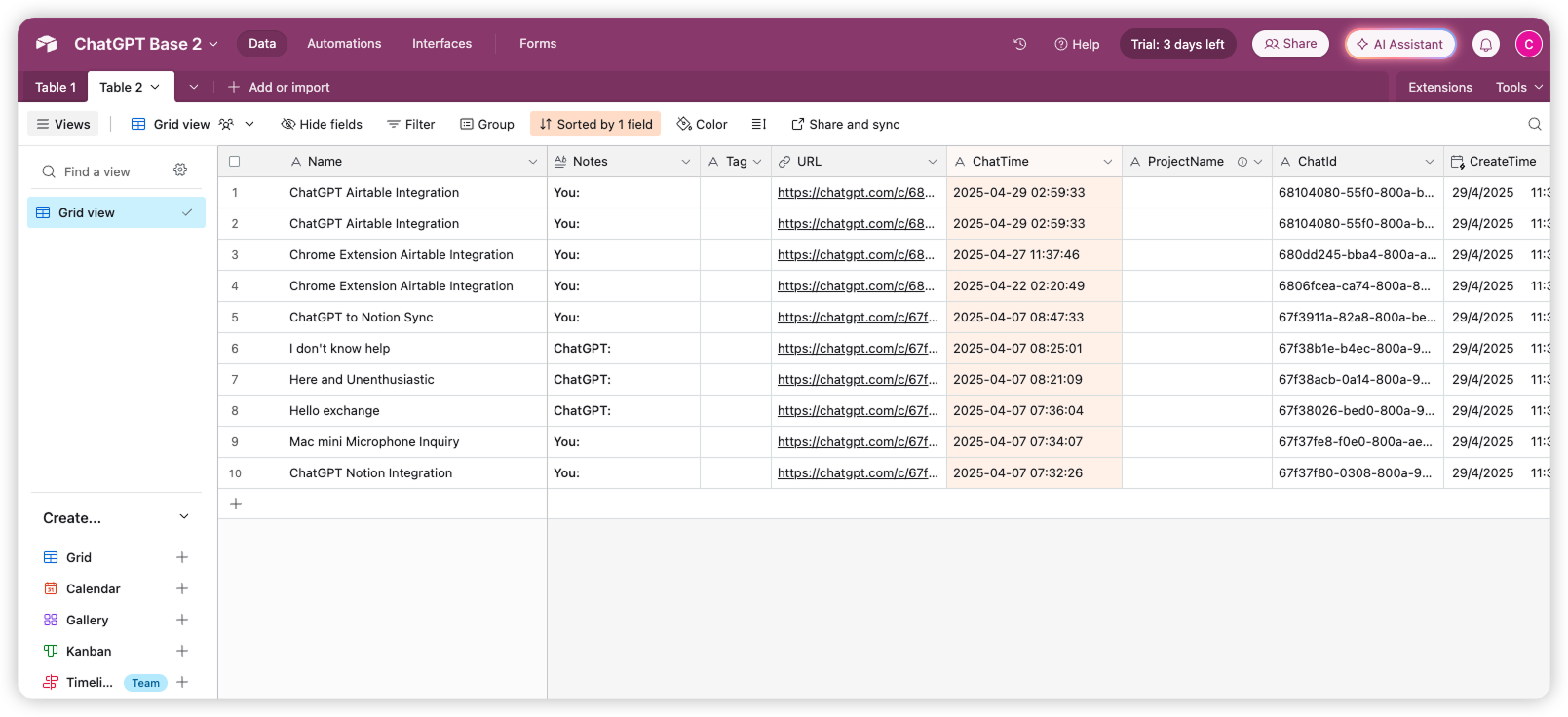 Configuration options